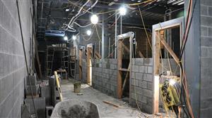 Madison Masonry work in Gym locker rooms 
